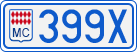 License plate of Monaco, Cars