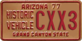 Arizona, Historic vehicle (XXXX)