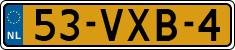 License plate of the Netherlands, Light Commercial Vehicles (1994 system)