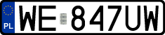License plates of Poland, Regular car plates