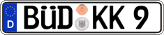 German license plate, Regular plates