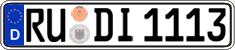 German license plate, Regular plates