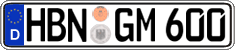 German license plate, Regular plates