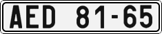 License plate of the Czech Republic, Cars (1960)