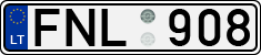 License plate of Lithuania, Cars