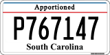 South Carolina, Apportioned (A123456)