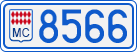 License plate of Monaco, Cars