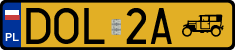 License plates of Poland, Oldtimers