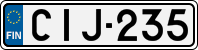 License plate of Finland, Cars