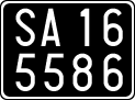 License plate of Italy, Cars (1927 year series)
