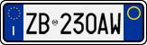 License plate of Italy, Cars (1994 year series)