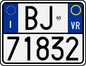 License plate of Italy, Motorcycles (1994 year series)