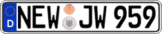 German license plate, Regular plates