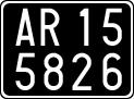License plate of Italy, Cars (1927 year series)