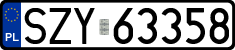 License plates of Poland, Regular car plates