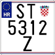 License plate of Croatia, Motorcycles