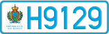 License plate of San Marino, Cars (A1234)
