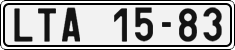 License plate of the Czech Republic, Cars (1960)