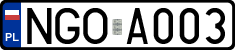 License plates of Poland, Regular car plates