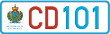 License plate of San Marino, Diplomatic (123)