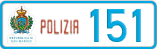 License plate of San Marino, Police (123)