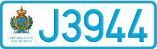License plate of San Marino, Cars (A1234)
