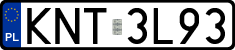 License plates of Poland, Regular car plates