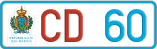 License plate of San Marino, Diplomatic (123)