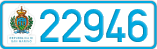 License plate of San Marino, Cars (12345)