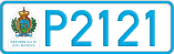 License plate of San Marino, Cars (A1234)