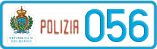 License plate of San Marino, Police (123)