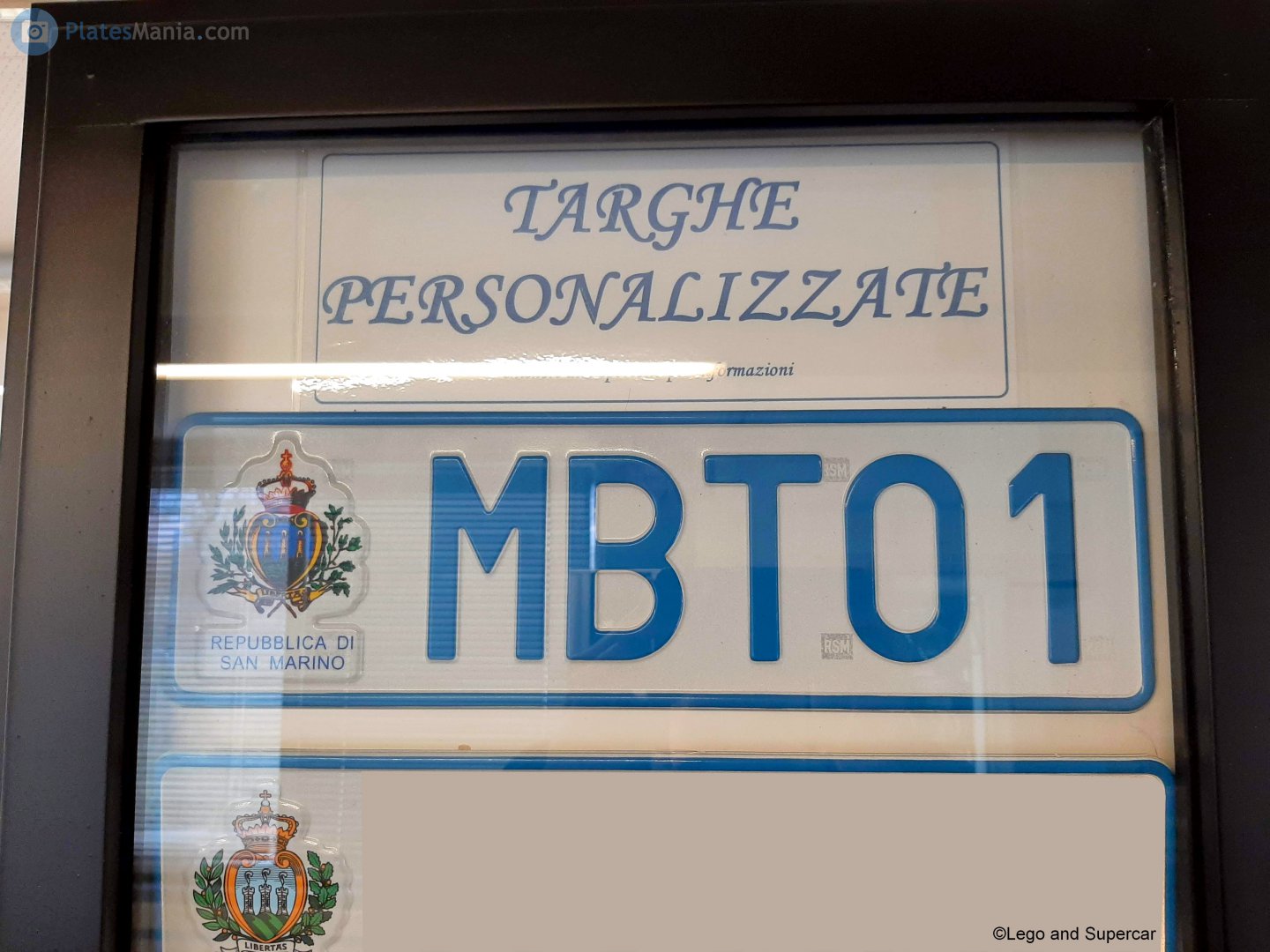 MBT01, License plate without vehicle 