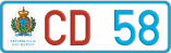 License plate of San Marino, Diplomatic (123)