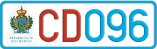 License plate of San Marino, Diplomatic (123)