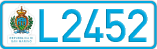 License plate of San Marino, Cars (A1234)
