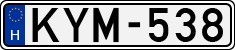 license plates of Hungary, Cars (1990)