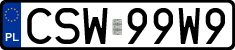 License plates of Poland, Regular car plates