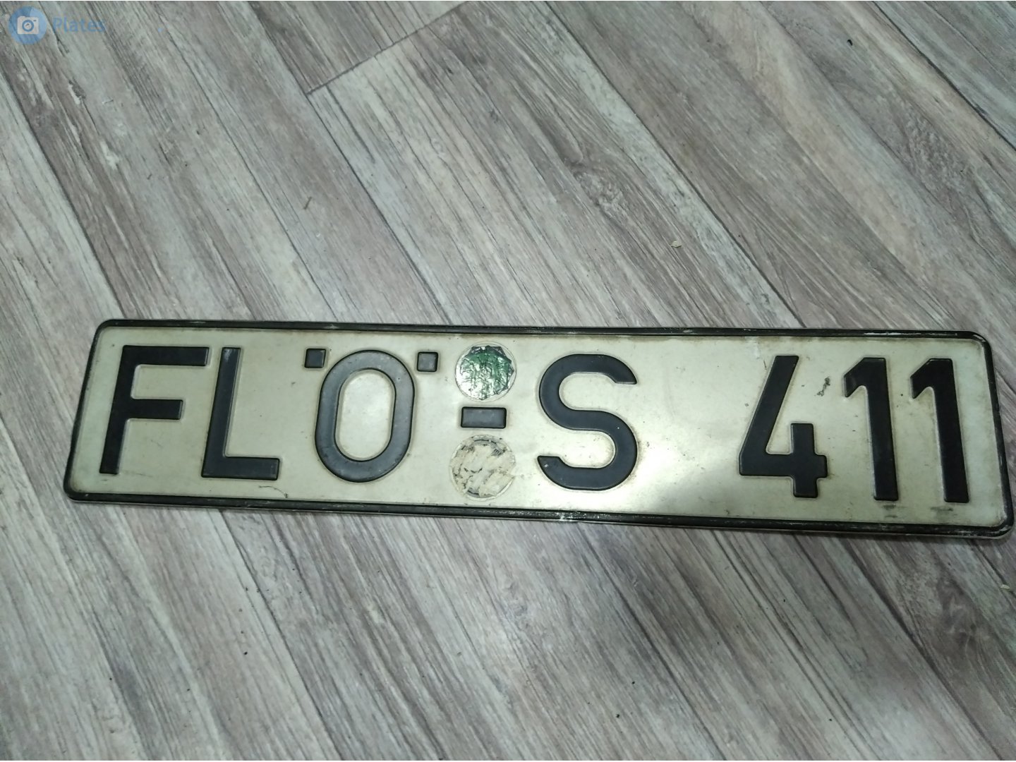 FLÖ S 411, License plate without vehicle 