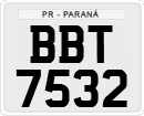 License plate of Brazil, Private owners (1990)