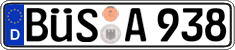 German license plate, Regular plates