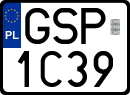 License plates of Poland, Special vehicles and motorcycles