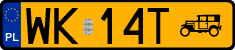 License plates of Poland, Oldtimers