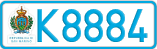 License plate of San Marino, Cars (A1234)