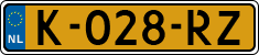 License plate of the Netherlands, Cars
