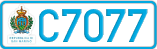 License plate of San Marino, Cars (A1234)