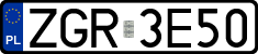 License plates of Poland, Regular car plates