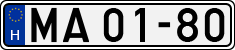 license plates of Hungary, National Ambulance Service (1990)