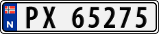 License plate of Norway, Cars