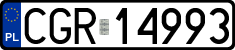 License plates of Poland, Regular car plates