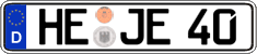 German license plate, Regular plates